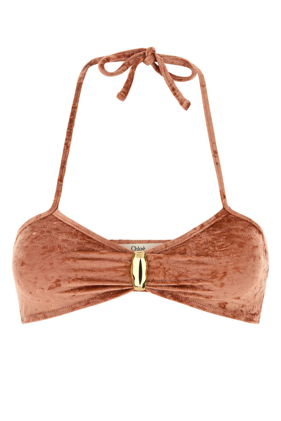 Chloé Exterior: 85% Nylon bikini top in orange