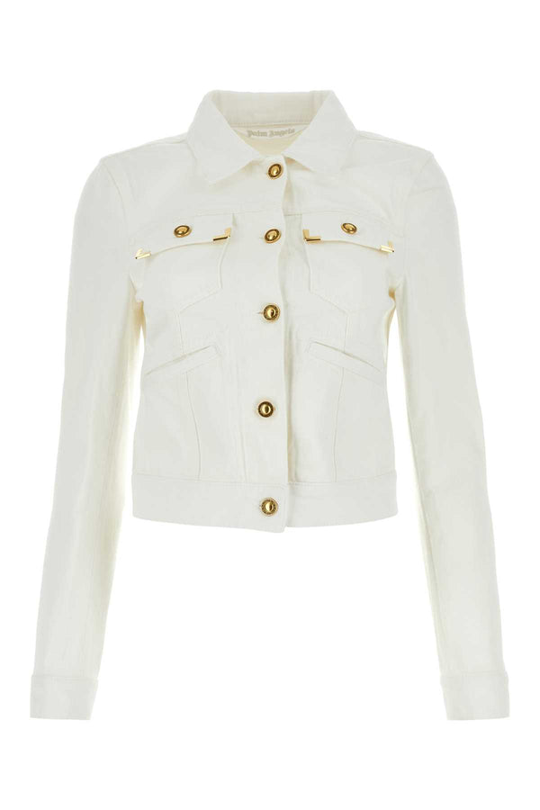 Palm Angels 100% Cotton jacket in white