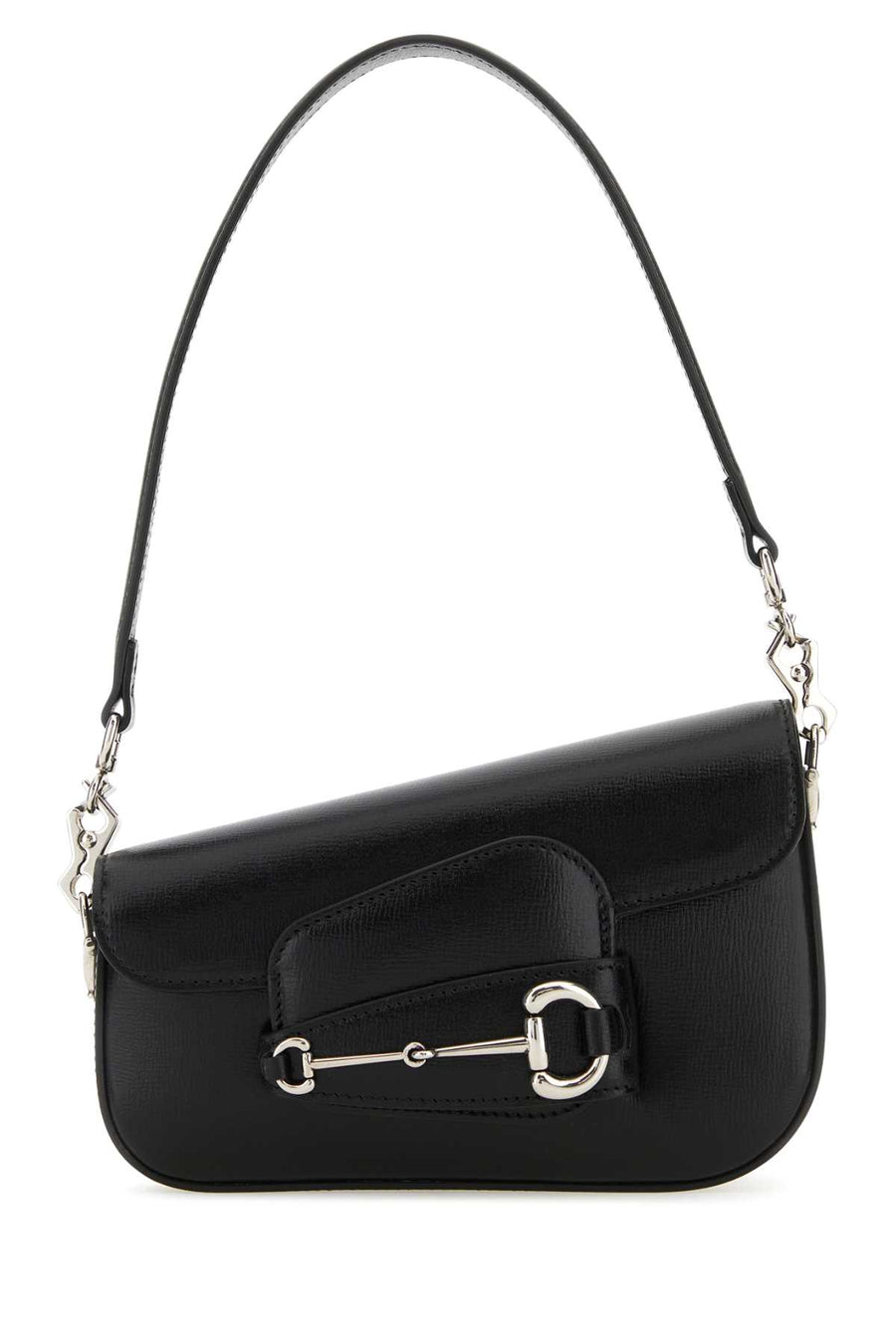 Gucci Exterior: 100% Fabric; Lining: 100% Fabric; Finishing: Silver metal shoulder bag in black