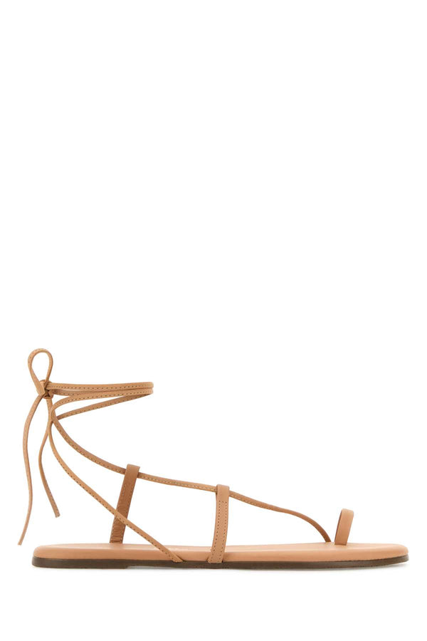Tkees Exterior: 100% Leather sandal in beige