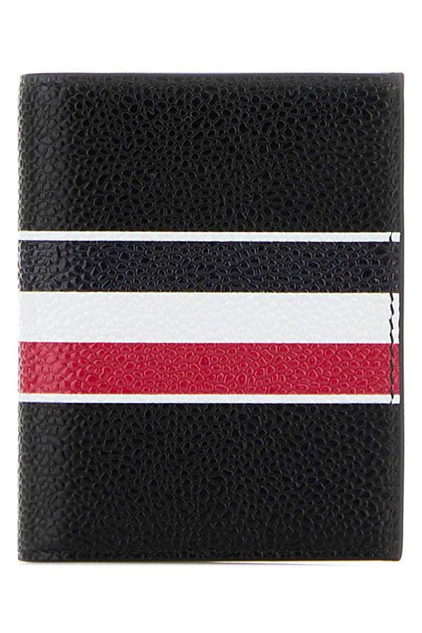 Thom Browne Exterior: 100% Calf wallet in black