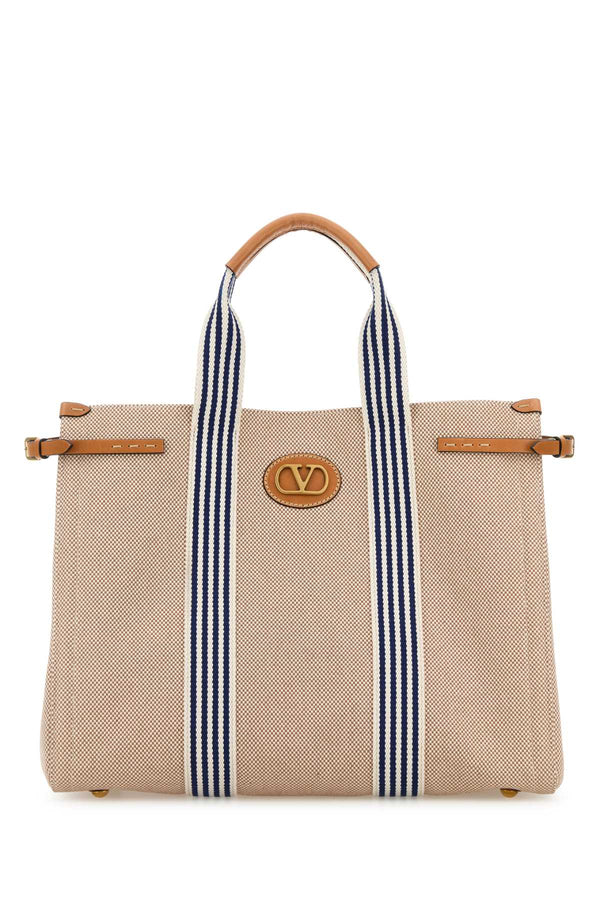 Valentino Garavani Tote 100% Fabric (Exterior) tote bag in beige
