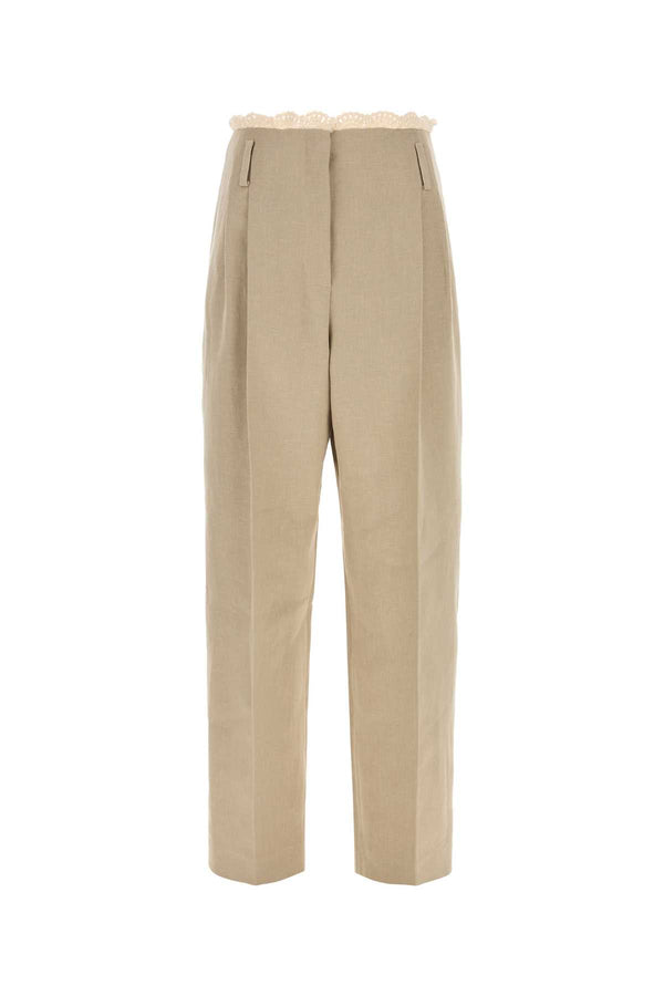 Magda Butrym Pants 99% Linen trousers in beige