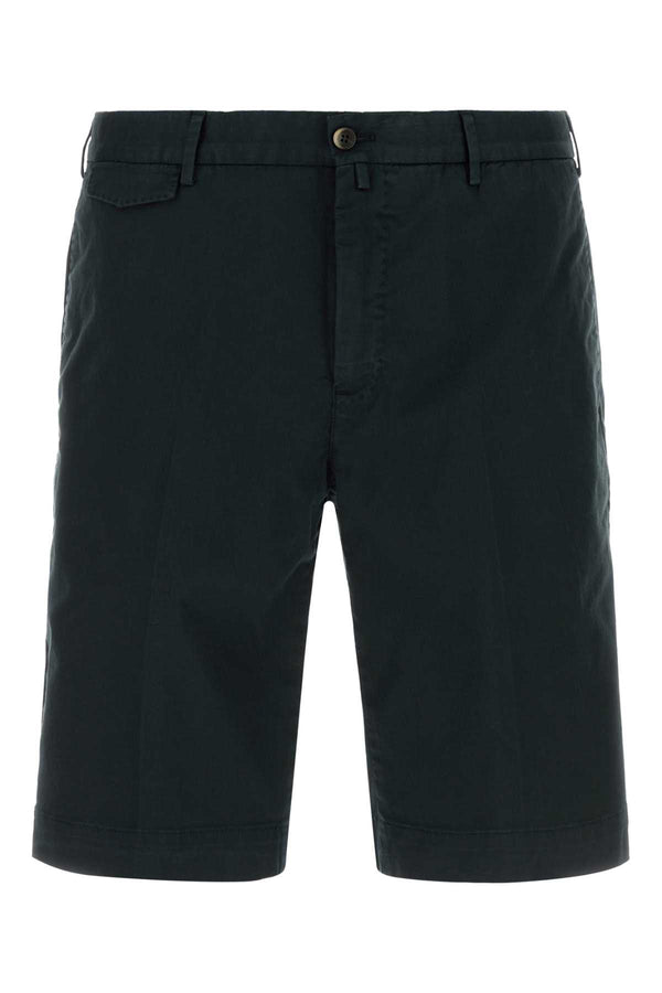 Pt Torino 98% Cotton bermuda shorts in black