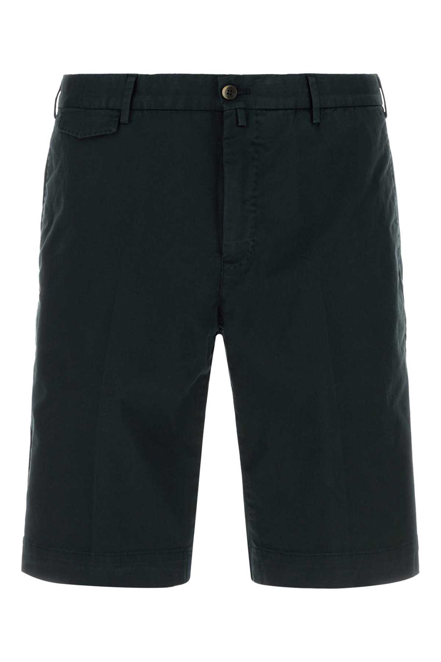Pt Torino 98% Cotton bermuda shorts in black