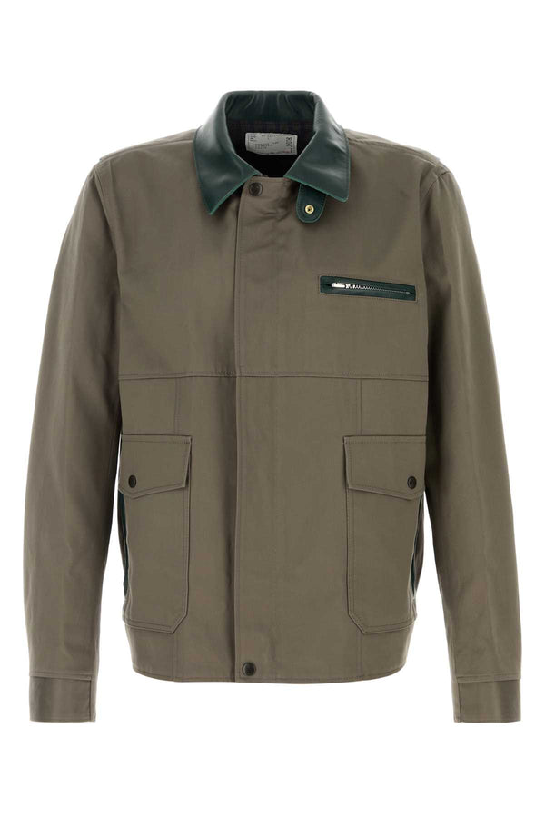 Sacai Chino COTTON 100% jacket in gray