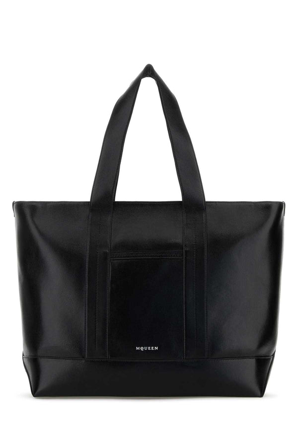 Alexander McQueen Shopper Lamb Skin tote bag in black