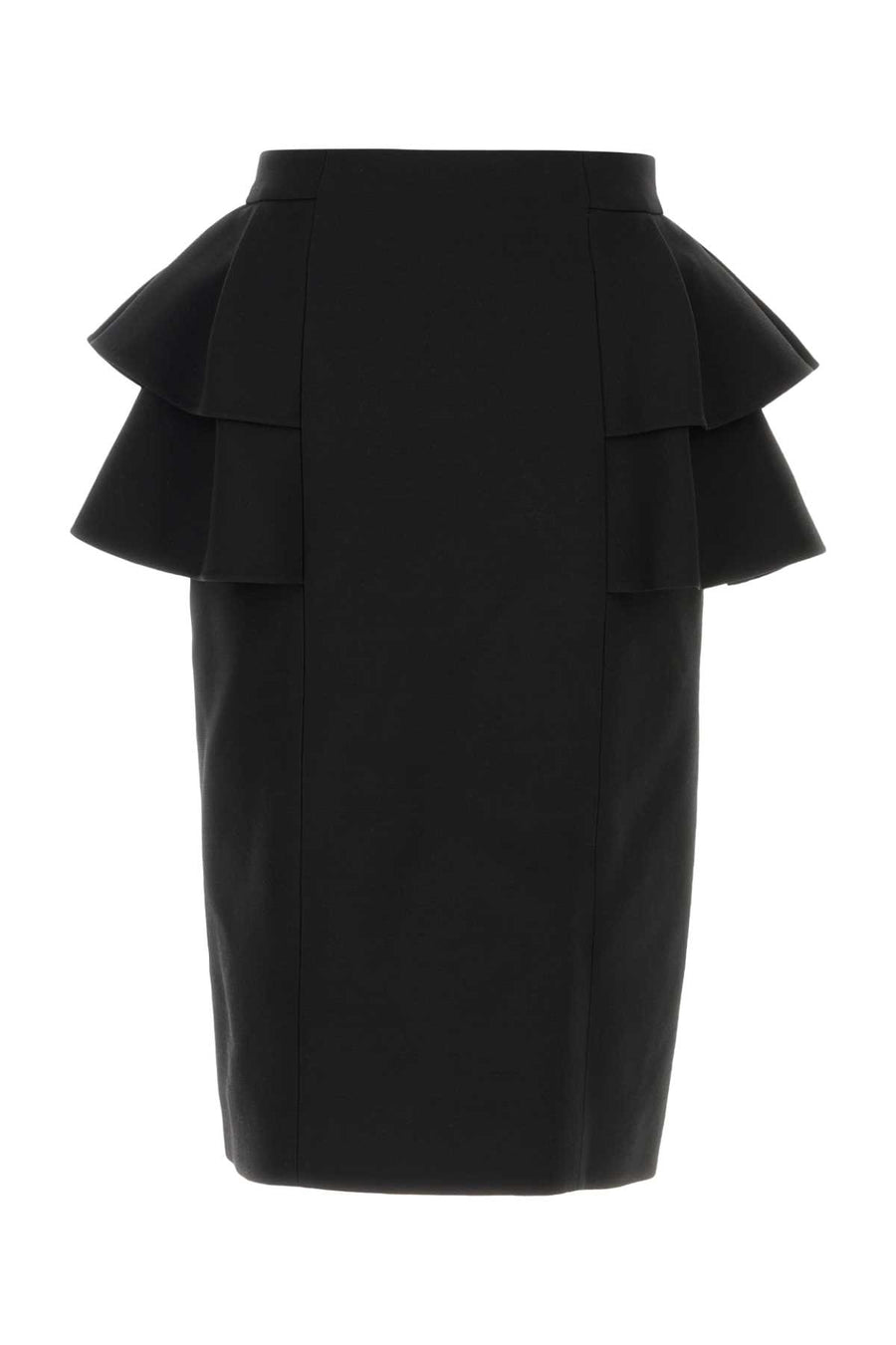 Valentino Garavani Solid Silk 35% skirt in black
