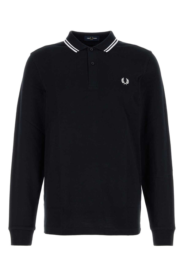 Fred Perry Twin 100% Cotton polo shirt in navy