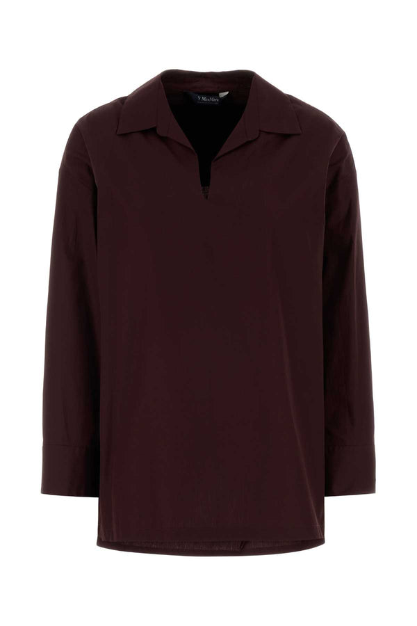 S Maxmara 100% Cotton blouse in purple