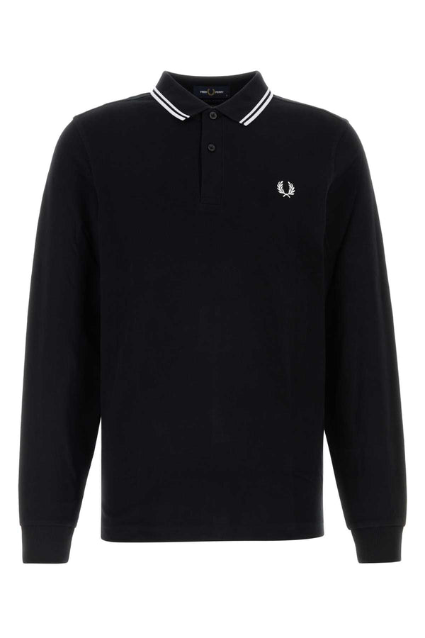 Fred Perry Twin 100% Cotton polo shirt in black