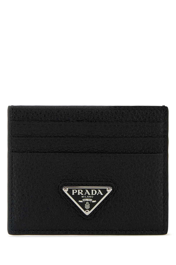Prada 100% Vitello (Calf leather) card case in black