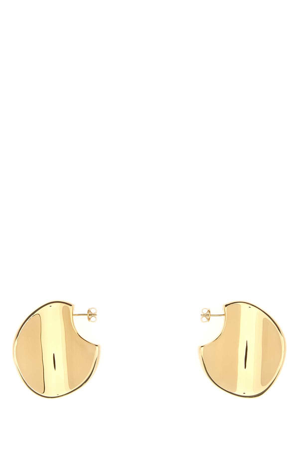 Gold Silver Large Disc Earrings Orecchini
