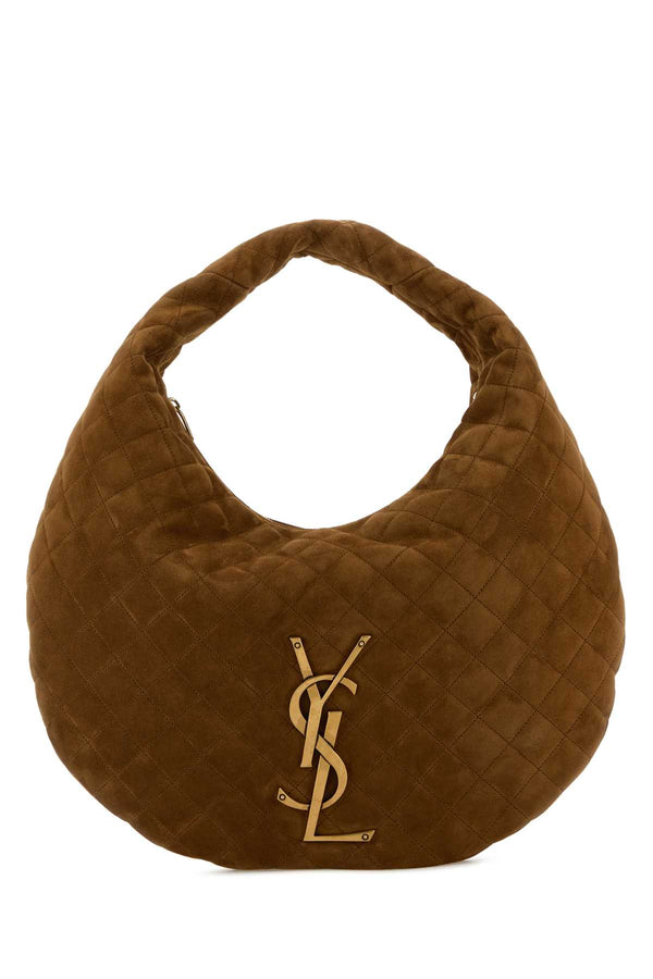 Saint Laurent Icare Exterior: 100% Suede shoulder bag in brown