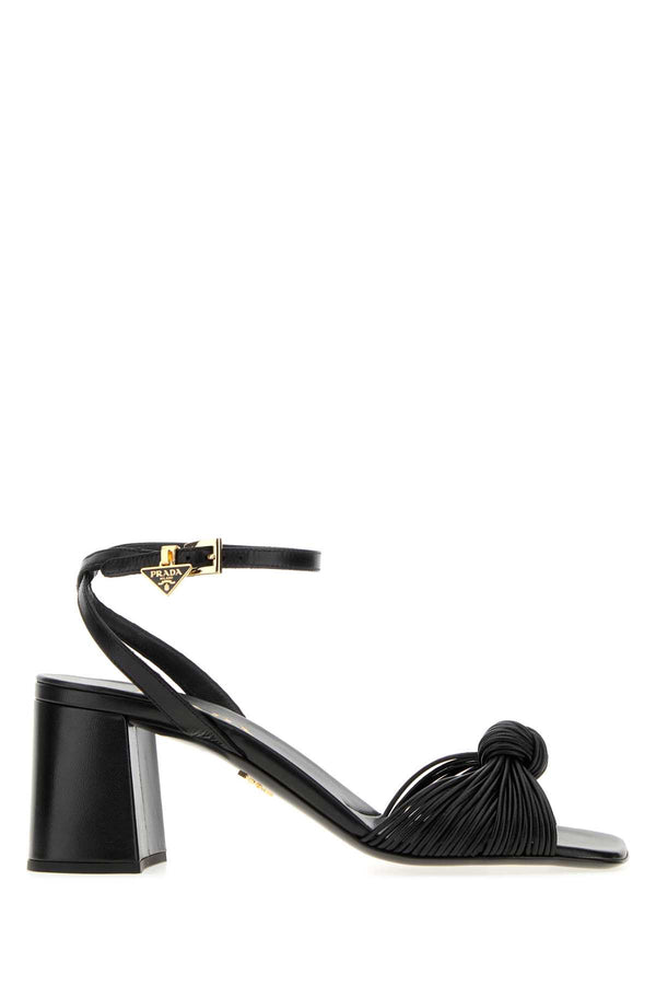 Prada Exterior: 100% Ovine leather sandal in black