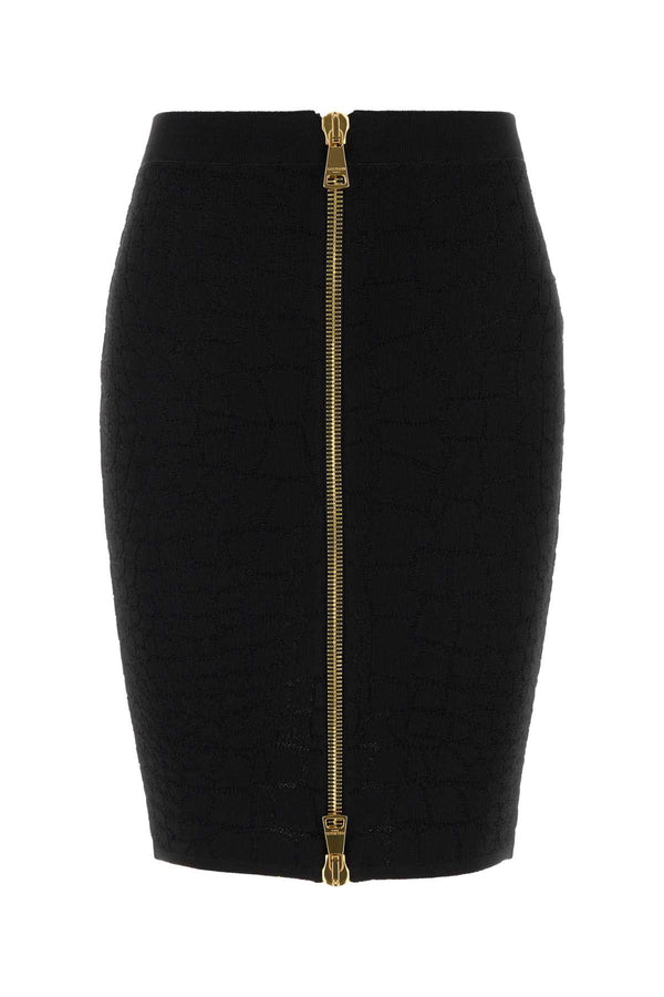 Balmain 84% Viscose skirt in black