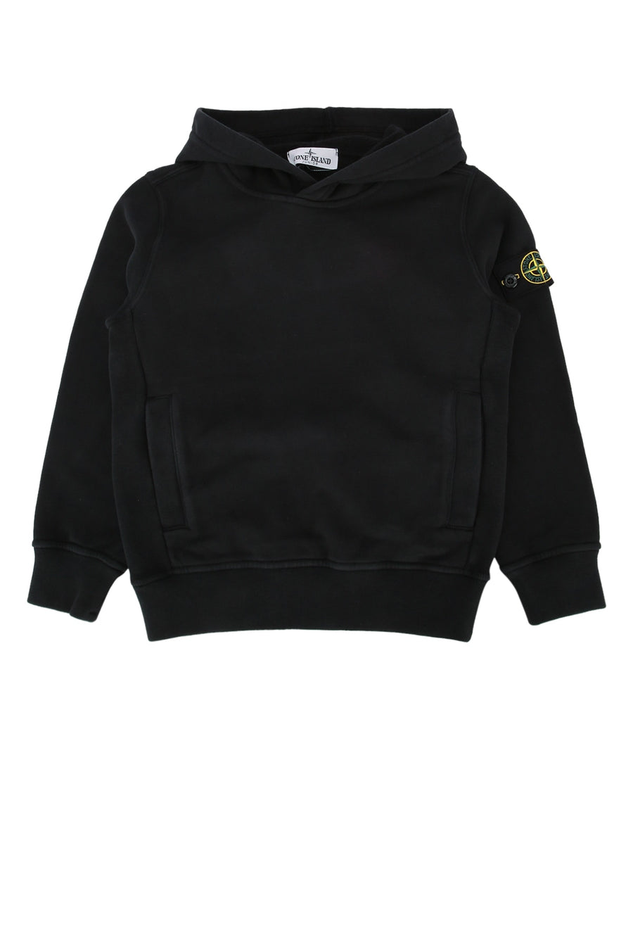 Stone Island Kids Sweater 100% cotton hoodie in black