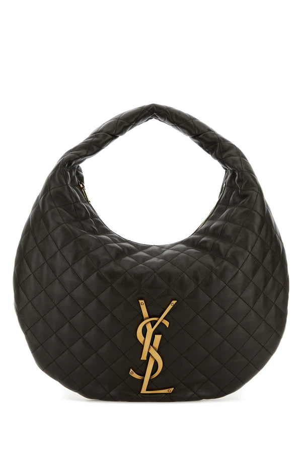 Saint Laurent Icare Exterior: 100% Lamb shoulder bag in black