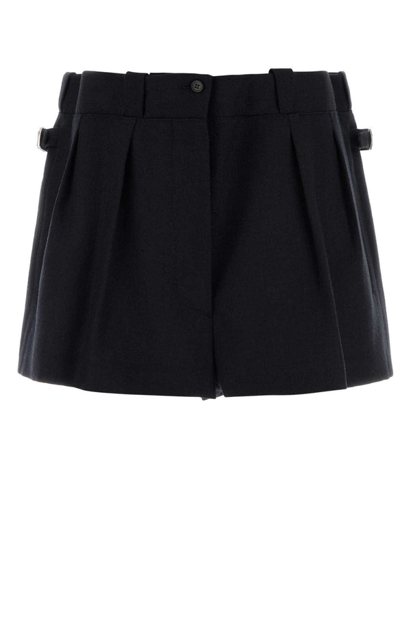 Prada Exterior: 100% Virgin wool Lining: 100% Cupro bermuda shorts in navy