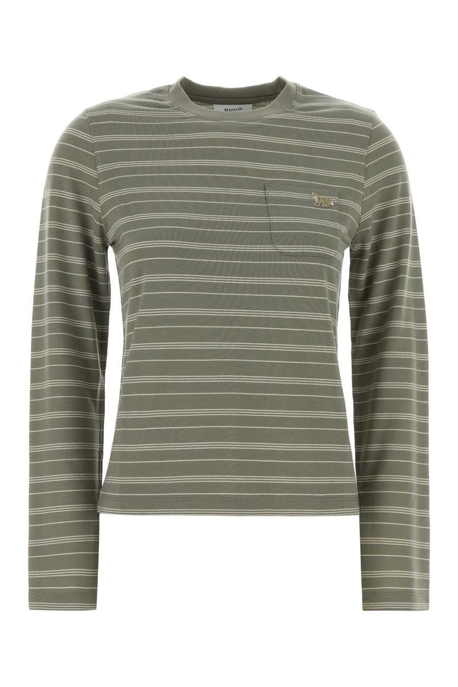 Maison Kitsune Long 100% Lyocell t-shirt in gray
