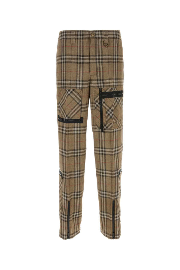 Burberry Trousers 58% Viscose cargo pants in beige
