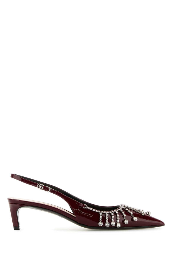 Gucci Exterior: 100% Leather slingback heel in red
