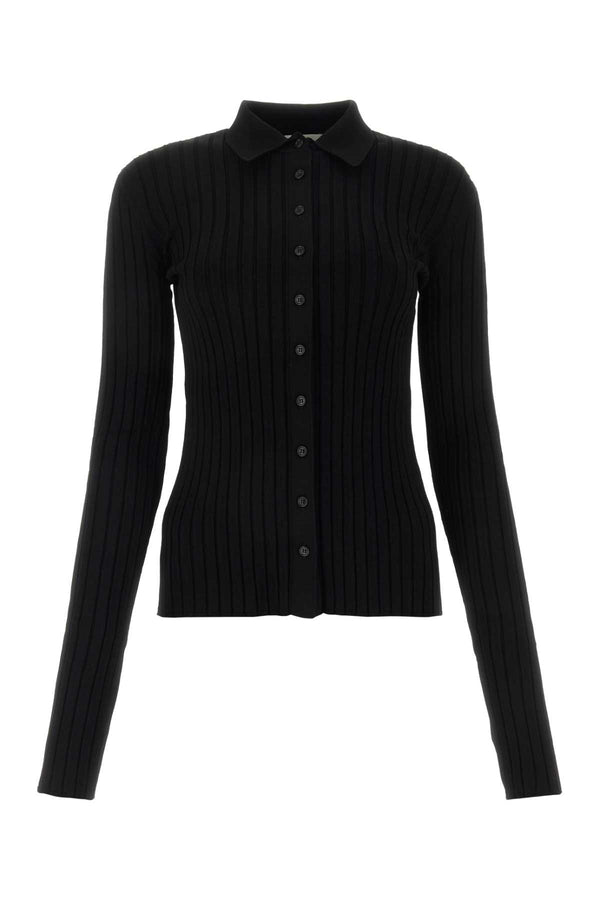 Nensi Dojaka 83% Viscose cardigan in black