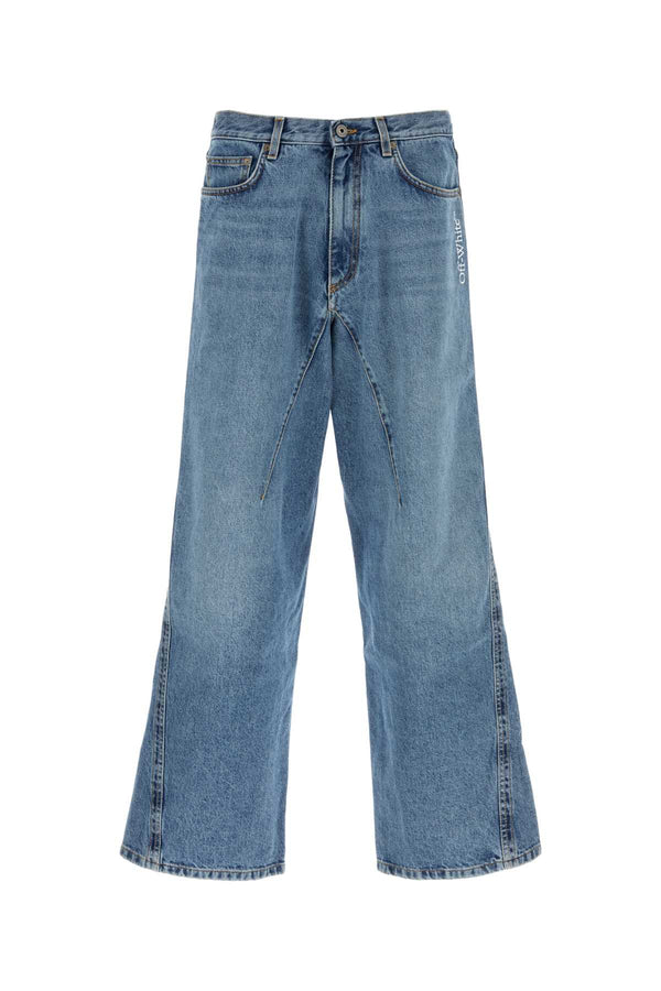 Off-White Exterior: 100% Cotton jeans in blue