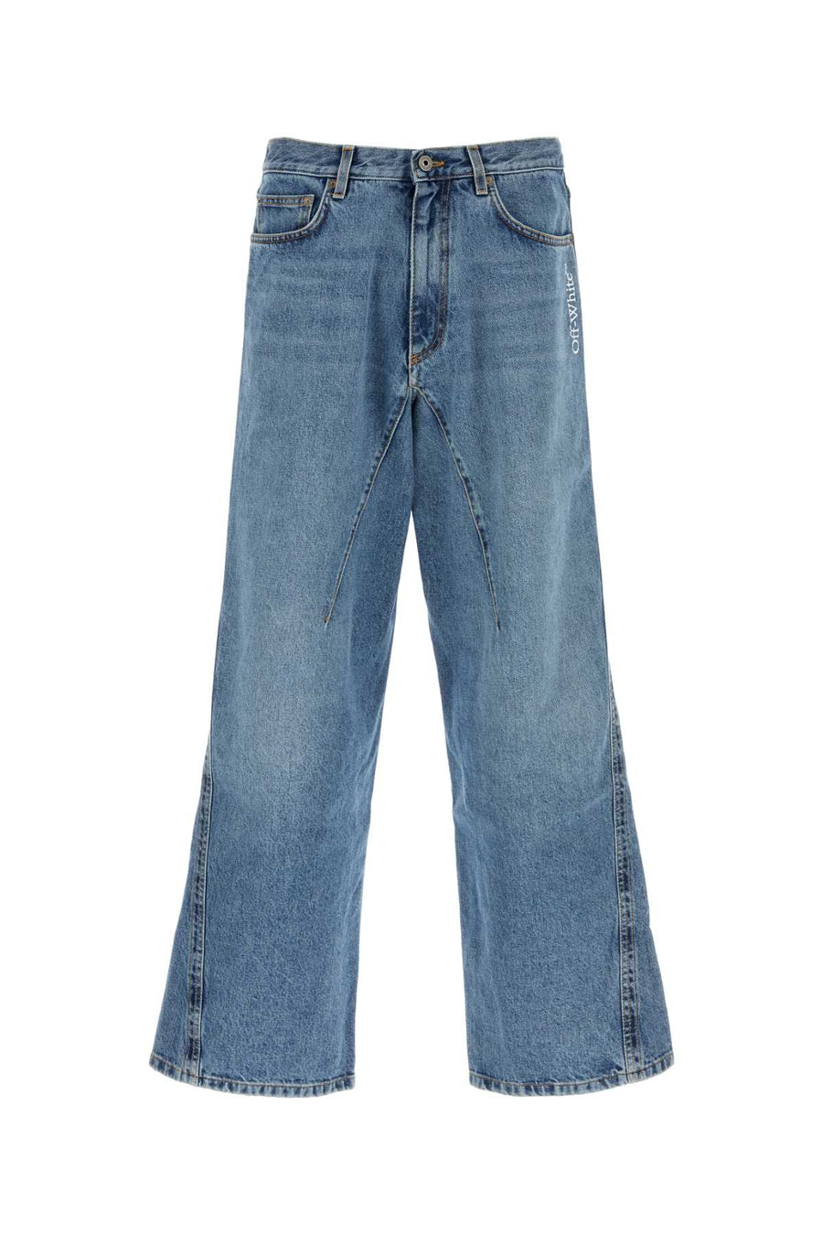 Off-White Exterior: 100% Cotton jeans in blue
