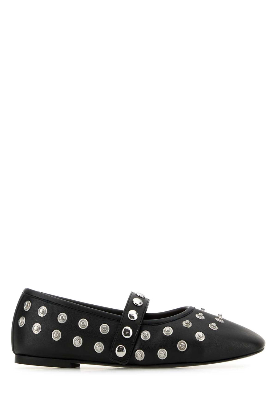 Stella McCartney Exterior: 100% Vegan leather; Interior: 100% Fabric; Sole: Vegan leather flat in black