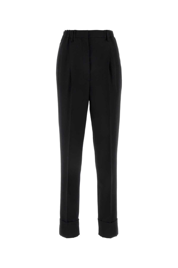 Prada 25% wool trousers in black