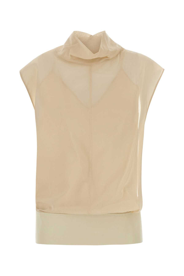 Sportmax Exterior: 100% Cotton; Lining: 100% Cotton tank top in beige