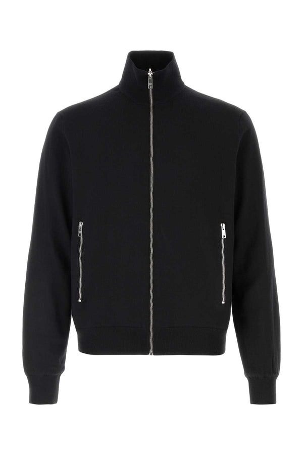 Prada Exterior: 100% Virgin wool; Interior: 100% Re-Nylon cardigan in black