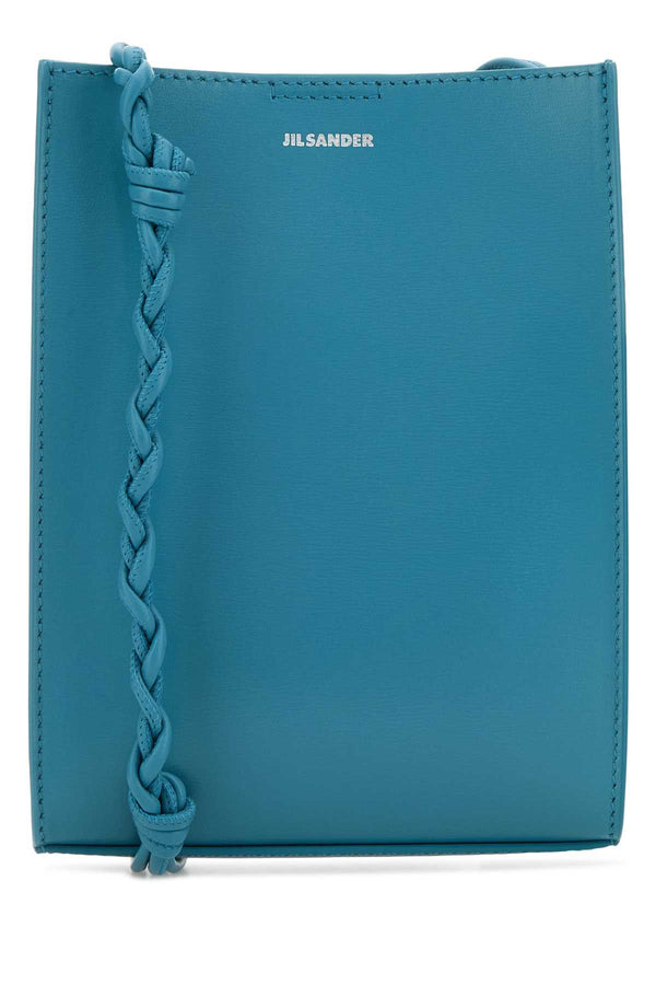 Jil Sander Exterior: 100% Calf. Lining: 100% Nappa leather shoulder bag in blue