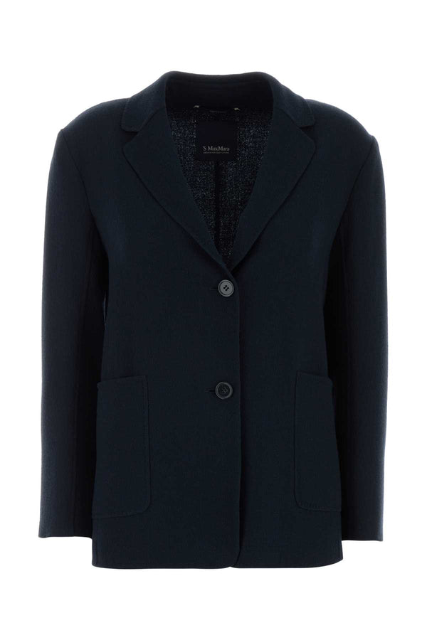 S Maxmara Exterior: 100% Wool blazer in navy