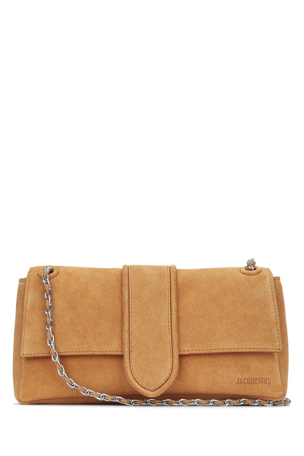 Jacquemus Bambino 100% calf leather shoulder bag in camel