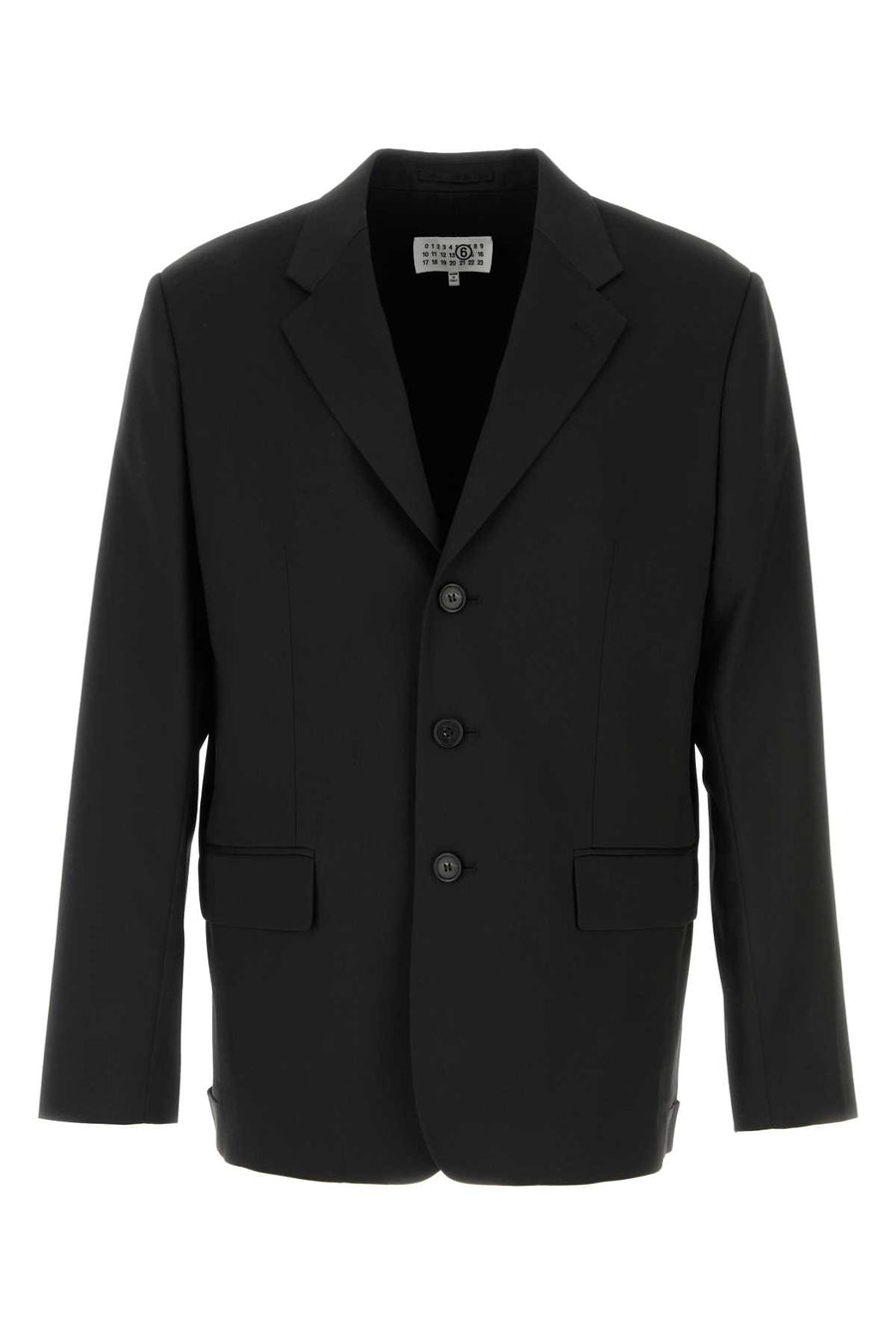 MM6 Maison Margiela Exterior: 69% Polyester 30% Viscose 1% Elastane; Lining: 100% Viscose blazer in black