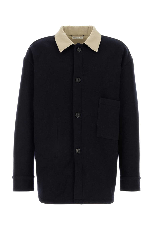 1989 Studio Darkblue 73% Wool coat in navy