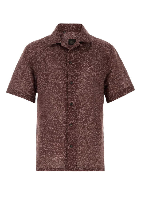 Brioni 100% Linen shirt in red