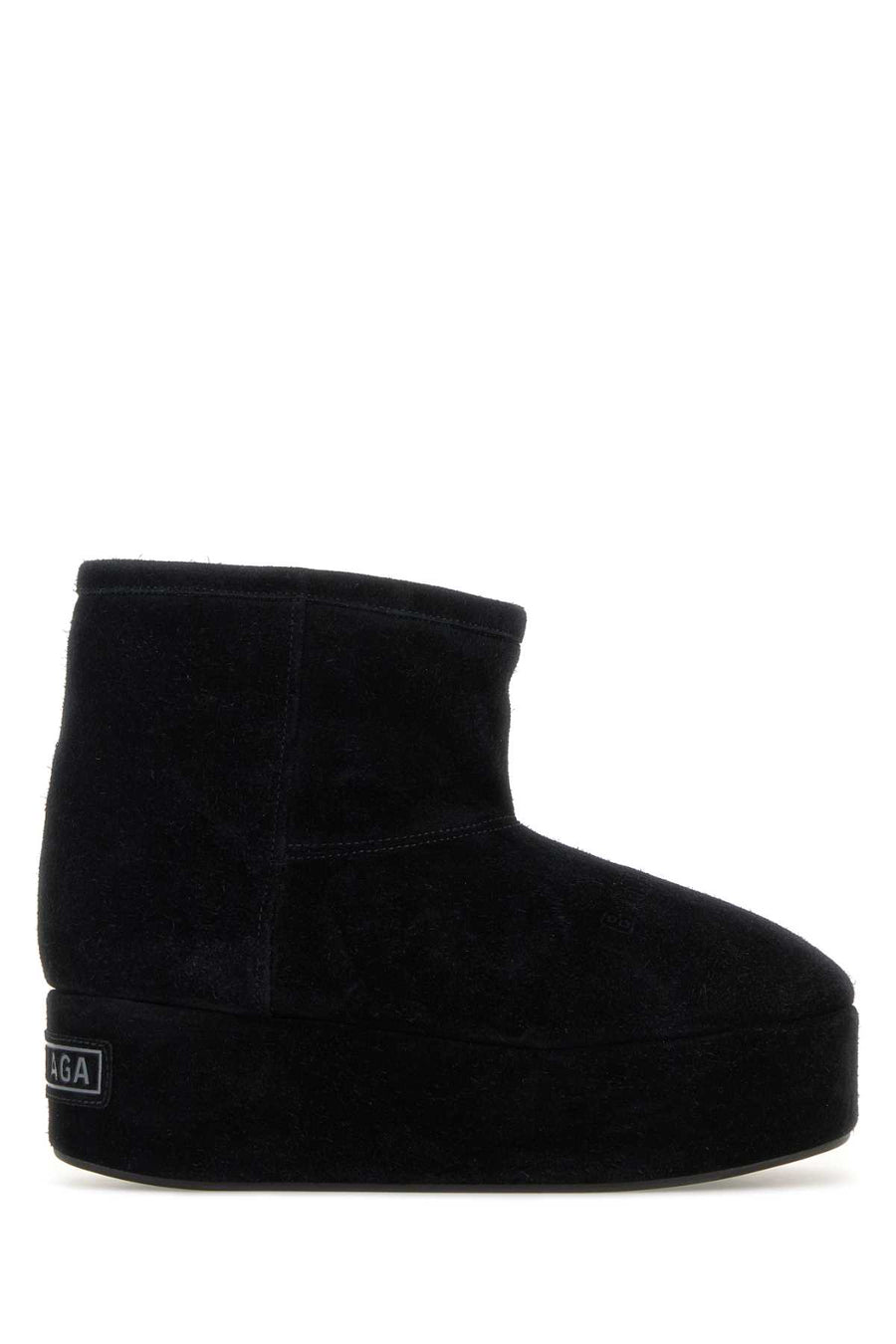 Balenciaga Pltf T domesticated calf suede 100% ankle boot in black