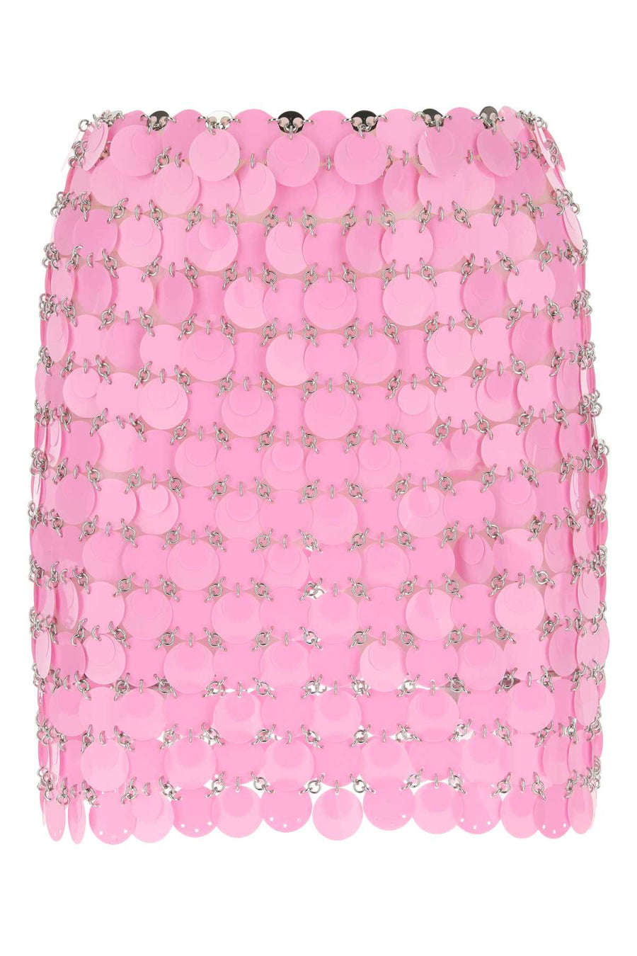 Rabanne Exterior: 100% Plastic; Finishing: 100% Silver metal skirt in pink