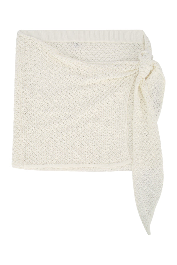The Garment Wrap Cotton wrap skirt in white