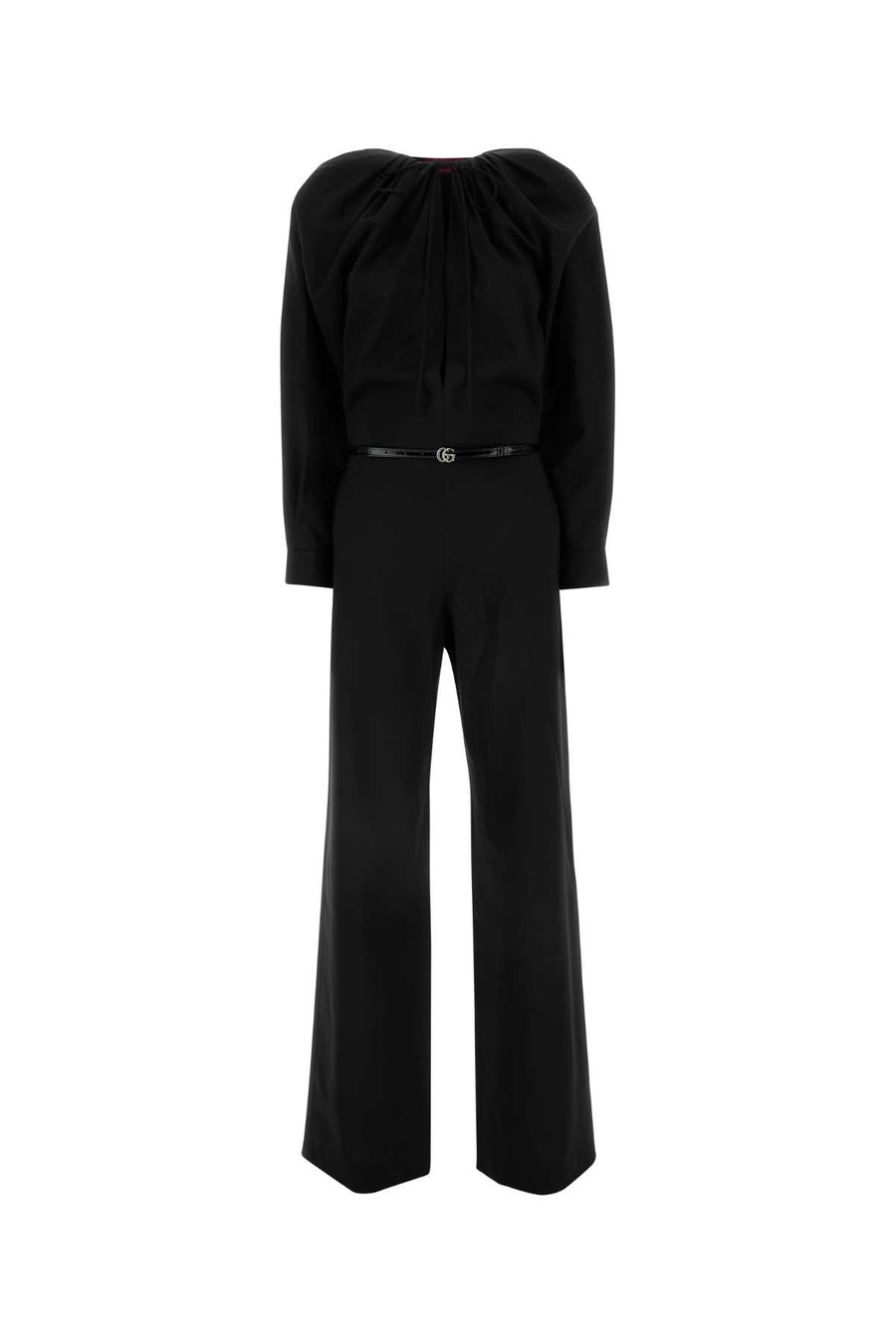 Gucci 96% Virgin wool jumpsuit in black