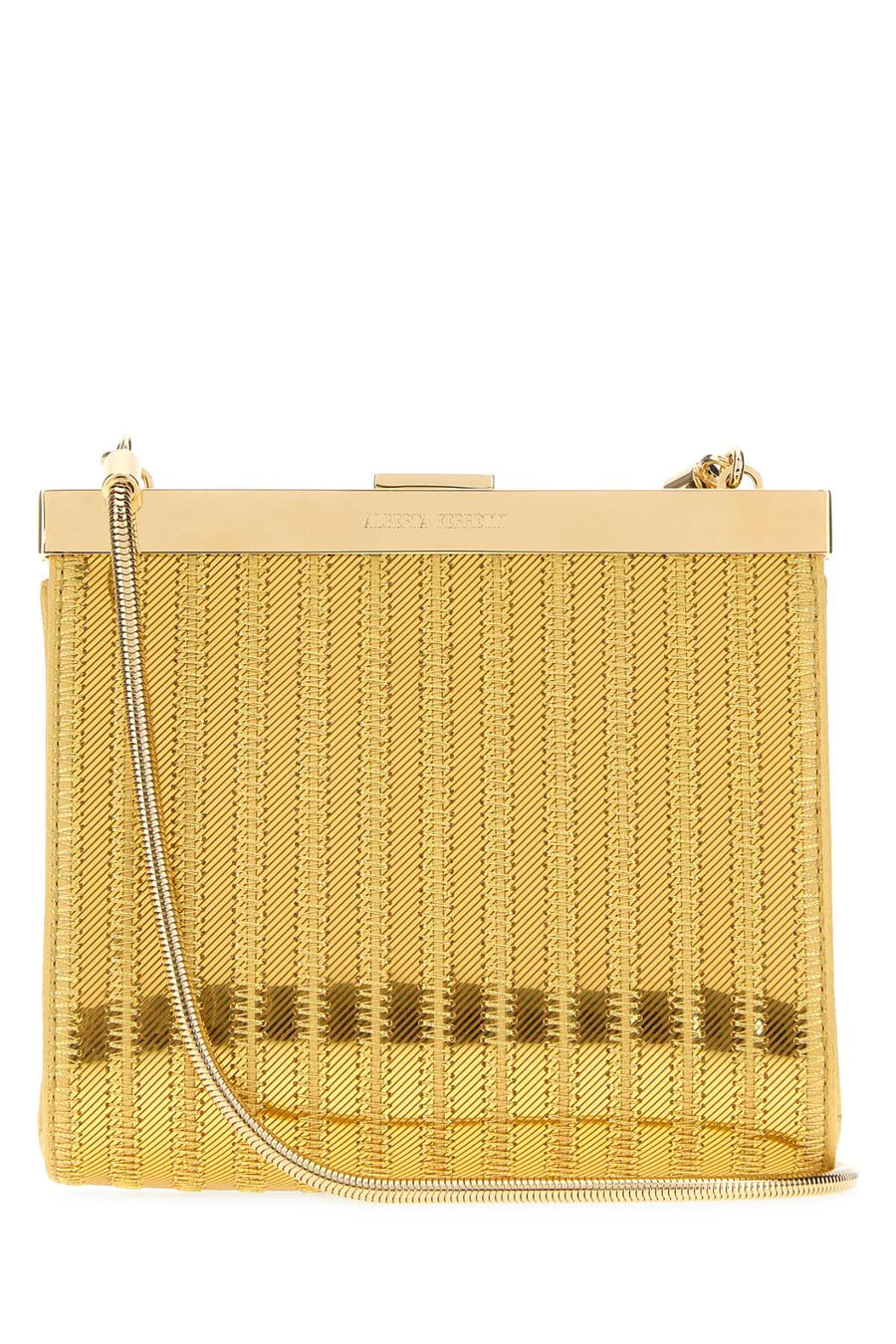 Alberta Ferretti Exterior: 100% Fabric clutch in gold