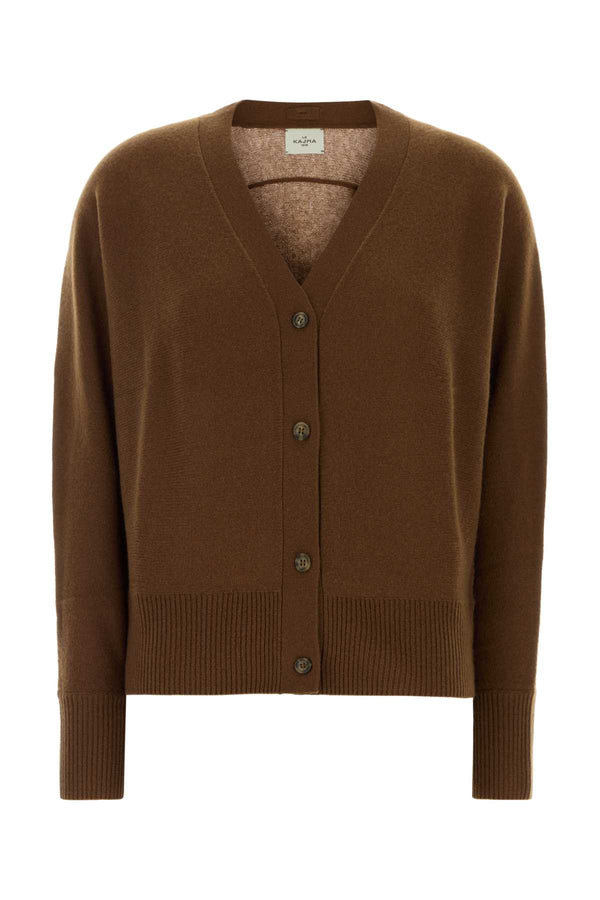 Le Kasha With 100% Organic cotton cardigan in brown