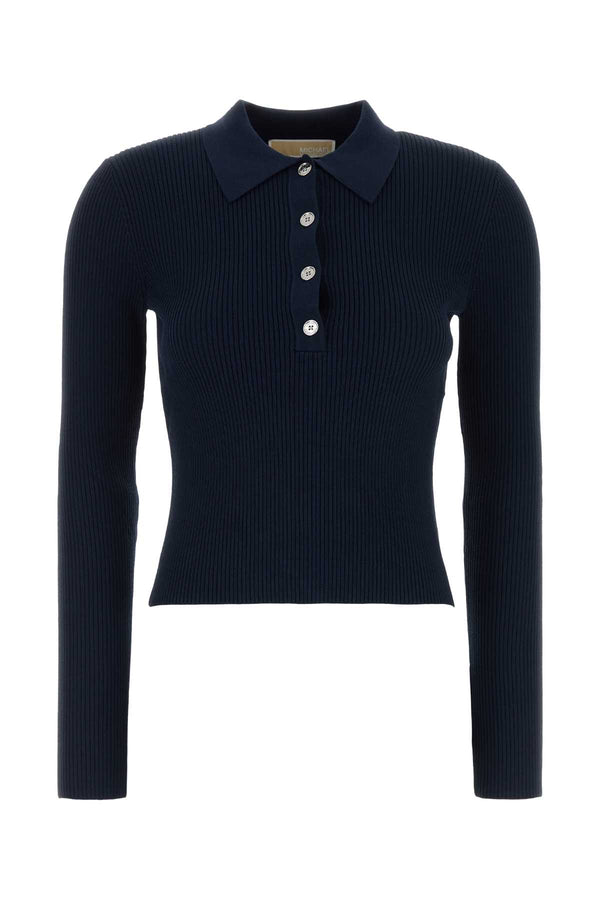Michael By Michael Kors Clean 65% Recycled Viscose polo shirt in navy