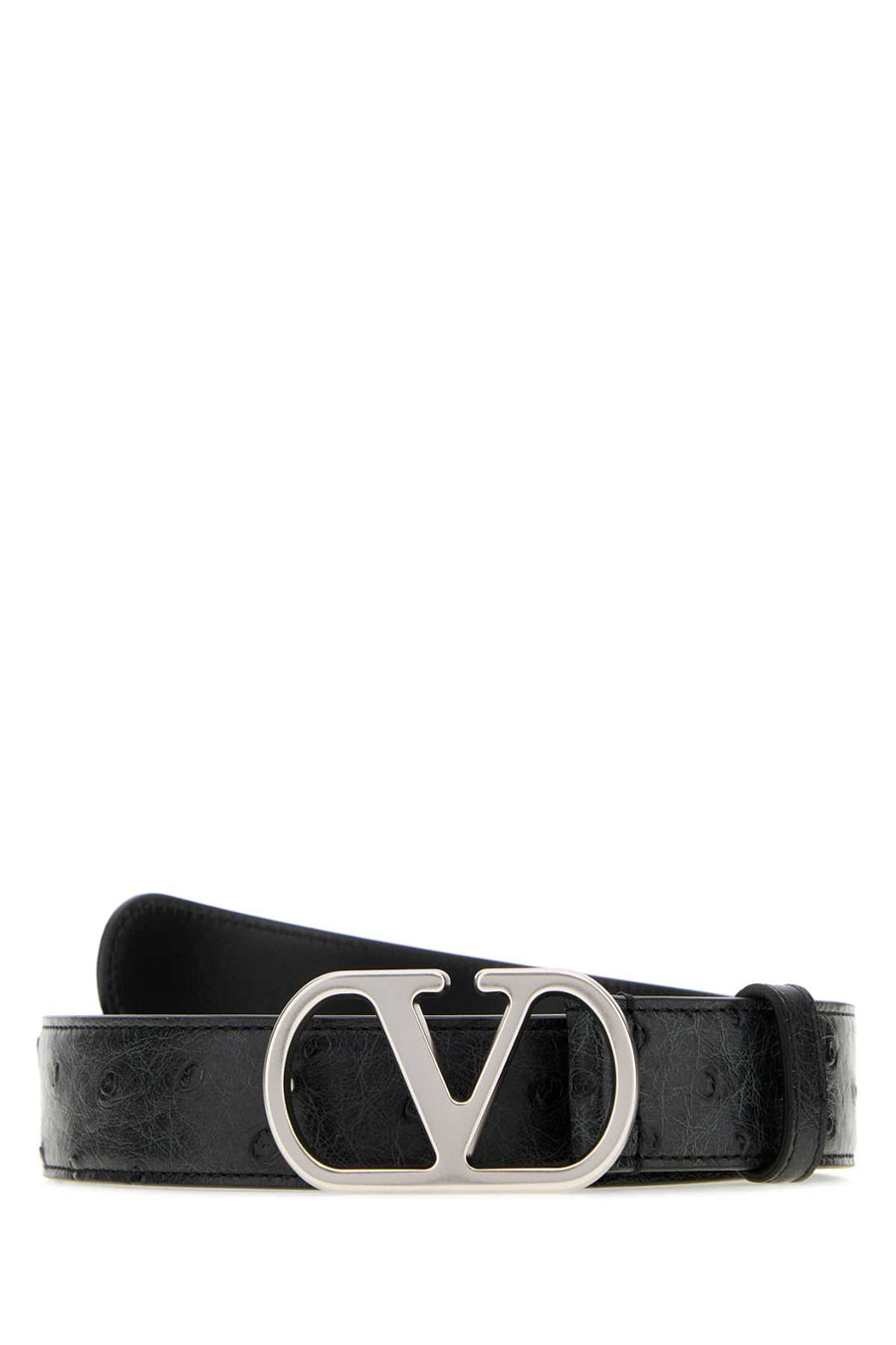 Valentino Garavani Vlogo Exterior: 100% Crocodile Finishing; Gunmetal belt in black