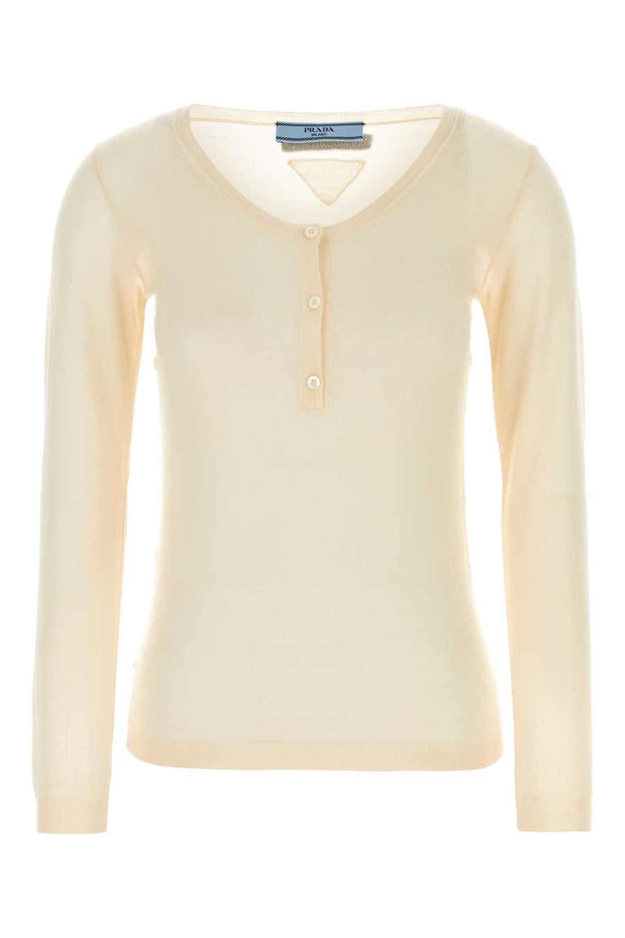 Prada 70% Cashmere 30% Silk sweater in beige
