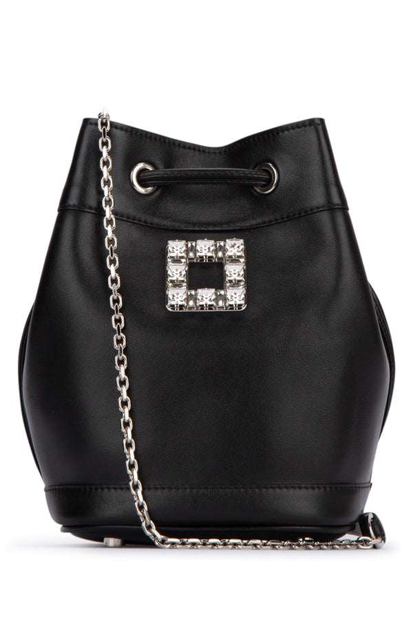 Roger Vivier 100% Calfskin bucket bag in black