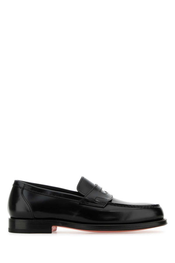 Santoni Exterior: 100% Leather loafer in black
